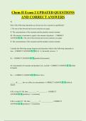 Chem II Exam 2 UPDATED QUESTIONS  AND CORRECT ANSWERS