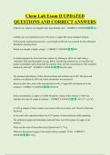 Chem Lab Exam II UPDATED  QUESTIONS AND CORRECT ANSWERS