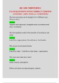 RE 3381 MIDTERM 1 EXAM QUESTIONS WITH CORRECT VERIFIED ANSWERS &vert; 100&percnt; PASS &lpar;A&plus; CERTIFIED&rpar;