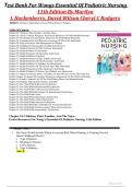 Test Bank for Wong&rsquo;s Essentials of Pediatric Nursing&comma; 11th Edition &ndash; Marilyn J&period; Hockenberry&comma; Cheryl C&period; Rodgers&comma; David Wilson &ndash;All Chapters&vert; GRADED A&plus;&vert;LATEST 2025&sol;2026