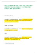 INTERNATIONAL FUEL GAS CODE &lpar;2021 IFGC&rpar; QUESTIONS AND CORRECT ANSWERS THE LATEST 2025-2026 UPDATE