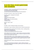 ELM 250 FINAL EXAM QUESTIONS AND ANSWERS