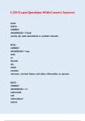 CJIS Exam Questions With Correct Answers&comma;