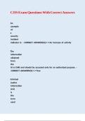 CJIS Exam Questions With Correct Answers&period;