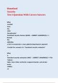 Homeland Security Test 1 Questions With Correct Answers&period;