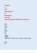 Chapter 4 The Development of Homeland Security Exam Questions With Correct Answers 