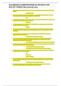 SAUNDERS COMPREHENSIVE REVIEW FOR NCLEX THREE &period;docx