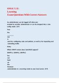 SNSA 7&period;1 E-Learning Exam Questions With Correct Answers&period;