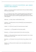 COMMERCIAL CASUALTY II QUESTIONS AND VERIFIED ANSWERS