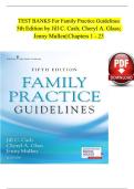 Test Bank &ndash; Family Practice Guidelines&comma; 5th Edition &vert; Jill C&period; Cash & Cheryl A&period; Glass &vert; Complete Primary Care Resource &vert; Verified & Updated 2025