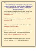 AMMO 45 CERTIFICATION LATEST 2025&sol;2026 ACTUAL EXAM WITH  COMPLETE QUESTIONS AND CORRECT DETAILED ANSWERS &lpar;100&percnt;  VERIFIED ANSWERS&rpar; &vert;ALREADY GRADED A&plus;&vert; &vert;&vert;PROFESSOR  VERIFIED&vert;&vert; &vert;&vert;BRANDNEW&excl;&excl;&excl;&vert;&vert; 