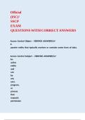 Official &lpar;ISC&rpar;&sup2; SSCP EXAM QUESTIONS WITH CORRECT ANSWERS &comma;
