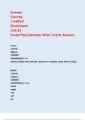 Systems Security Certified Practitioner &lpar;SSCP&rpar; - Exam Prep Questions With Correct Answers 