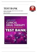 Abrams’ Clinical Drug Therapy Rationales for Nursing Practice, 12th Edition TEST BANK by Geralyn Frandsen, Verified Chapters 1 - 16, Complete Newest Version