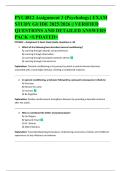 PYC4812 Assignment 3 &lpar;Psychology&rpar; EXAM STUDY GUIDE 2025&sol;2026 &vert;&vert; VERIFIED QUESTIONS AND DETAILED ANSWERS PACK <UPDATED>