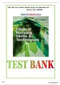 Clinical Nursing Skills & Techniques &lpar;9th Edition&rpar; by Anne G&period; Perry&comma; Patricia A&period; Potter & Wendy R&period; Ostendorf &ndash; Complete Test Bank with Verified Questions & Answers for All Chapters &vert; Grade A&plus;