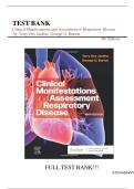 Clinical Manifestations and Assessment of Respiratory Disease &lpar;9th Edition&comma; Terry Des Jardins&rpar; Complete Test Bank for All Chapters