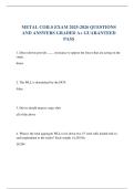 METAL COILS EXAM 2025-2026 QUESTIONS AND ANSWERS GRADED A&plus; GUARANTEED PASS
