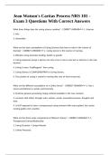 Jean Watson-s Caritas Process NRS 101 - Exam 3 Questions With Correct Answers&period;