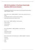 NRS 101 Foundations 1 Final Exam Study Guide Questions With Correct Answers