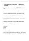 NRS 101 Exam 1 Questions With Correct Answers