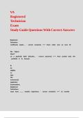 VA Registered Technician Exam Study Guide Questions With Correct Answers