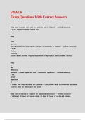 VDACS Exam Questions With Correct Answers