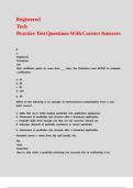 Registered Tech Practice Test Questions With Correct Answers