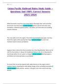 Union Pacific Railroad Rules Study Guide &ndash; Questions And 100&percnt; Correct Answers 2025&sol;2026