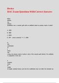 Device RAC Exam Questions With Correct Answers