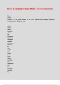 RAC Exam Questions With Correct Answers &comma;