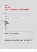 RAC Practice Exam 1 Questions With Correct Answers