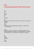 RAC Exam practice questions with correct answers
