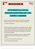 PATHFINDER HLZ ACTUAL 2025&sol;2026 QUESTIONS AND 100&percnt; CORRECT ANSWERS