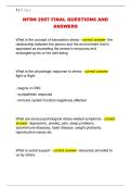 NFDN 2007 FINAL QUESTIONS AND  ANSWERS 