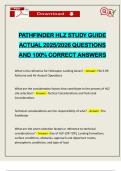 PATHFINDER HLZ STUDY GUIDE ACTUAL 2025&sol;2026 QUESTIONS AND 100&percnt; CORRECT ANSWERS