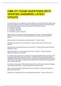 CMN 571 EXAM QUESTIONS WITH VERIFIED ANSWERS LATEST UPDATE 