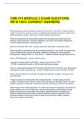 CMN 571 MODULE 2 EXAM QUESTIONS WITH 100&percnt; CORRECT ANSWERS 