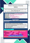 HVO1&colon; Discrete Math WGU D422 Objective Assessment Actual Exam Complete Questions 1-34 HVO1&colon; Discrete Math&colon; Algorithms and Cryptography - D422 Exam Questions and Answers &vert; 100&percnt; Pass Guaranteed &vert; Graded A&plus; &vert; 