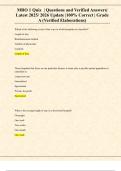 MRO 1 Quiz &vert; Questions and Verified Answers&vert;  Latest 2025&sol; 2026 Update &vert;100&percnt; Correct &vert; Grade  A &lpar;Verified Elaborations&rpar;