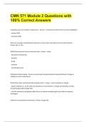 CMN 571 Module 2 Questions with 100&percnt; Correct Answers 