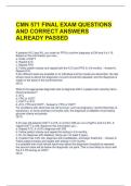 CMN 571 FINAL EXAM QUESTIONS AND CORRECT ANSWERS ALREADY PASSED 