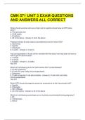 CMN 571 UNIT 3 EXAM QUESTIONS AND ANSWERS ALL CORRECT 