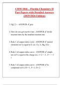 CHM 1046 &ndash; Florida Chemistry II  Past Papers with Detailed Answers  &lpar;2025&sol;2026 Edition&rpar;