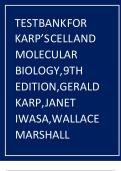 Karp&rsquo;s Cell and Molecular Biology&comma; 9th Edition &ndash; Gerald Karp&comma; Janet Iwasa & Wallace Marshall &ndash; Complete Test Bank with Answers