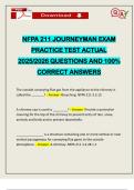 NFPA 211 JOURNEYMAN EXAM PRACTICE TEST ACTUAL 2025&sol;2026 QUESTIONS AND 100&percnt; CORRECT ANSWERS