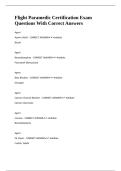 Flight Paramedic Certification Exam Questions With Correct Answers 
