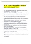 BCEN CFRN EXAM QUESTIONS AND ANSWERS ALL CORRECT 