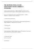 NR 328 PEDS FINAL EXAM QUESTIONS WITH CORRECT ANSWERS 