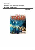 Criminology Today&colon; An Integrative Introduction &lpar;11th Edition&comma; Frank Schmalleger&rpar; &ndash; Complete Test Bank Chapters 1&ndash;15 &vert; All Chapters